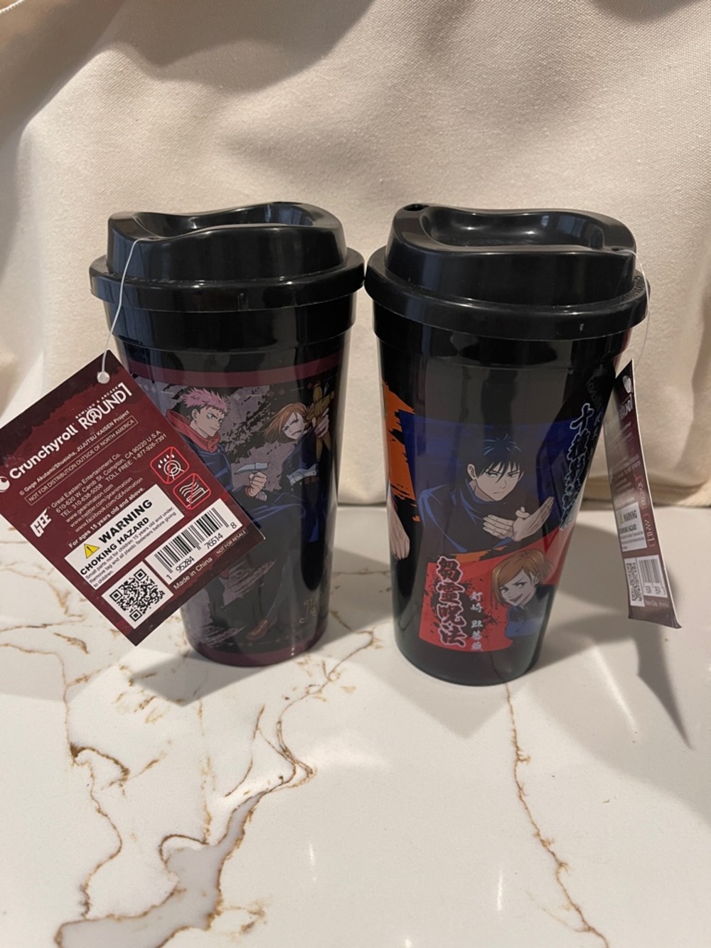 Jujutsu Kaisen Black Anime Travel Tumblers (Set of 2)